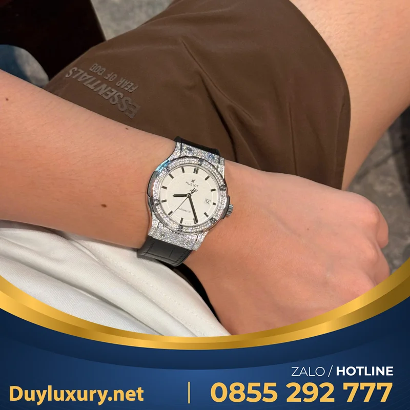 Hb Classic Fusion Aps Độ Full Hơn 300 Viên Moissanite Size 42Mm