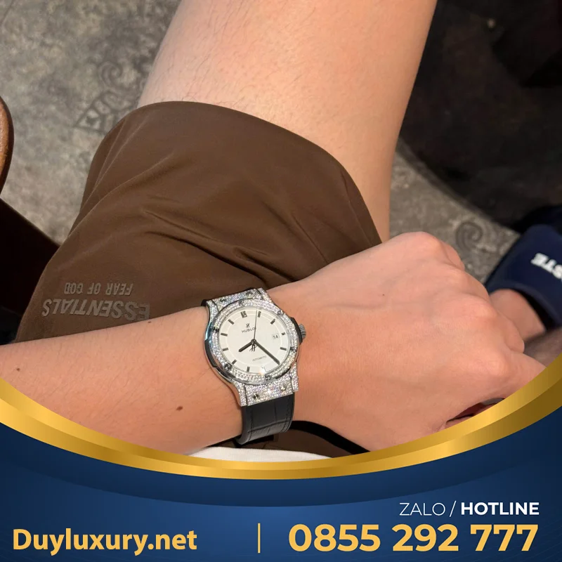 Hb Classic Fusion Aps Độ Full Hơn 300 Viên Moissanite Size 42Mm