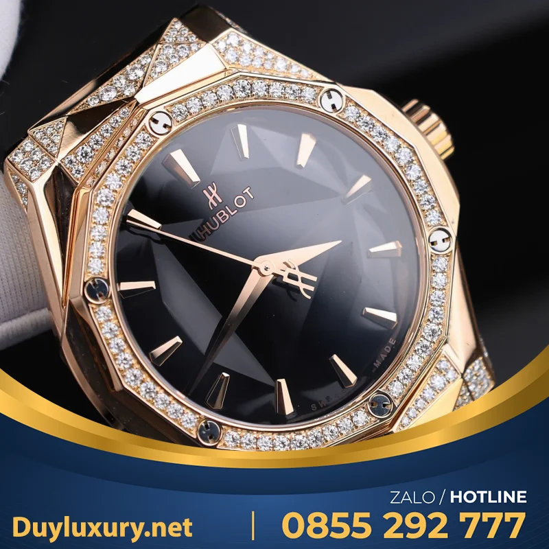 Đồng Hồ Hb Orinsky Độ Viền Zikzak Moissanite Đã Kđ  Size 39Mm