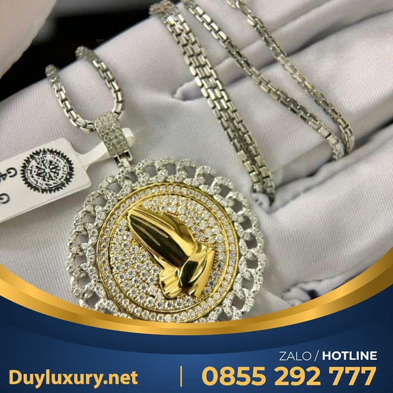 Mặt Dây Chuyền Vàng Trắng Thiết Kế