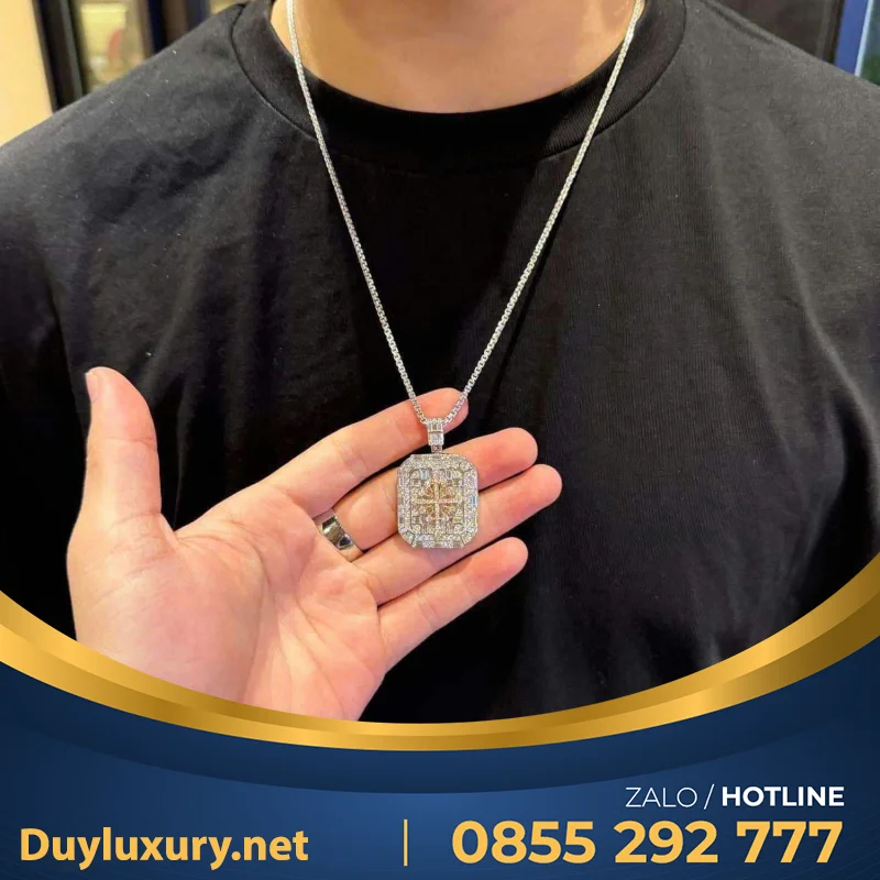 Mặt Vòng Cổ Nam 10K Moissanite