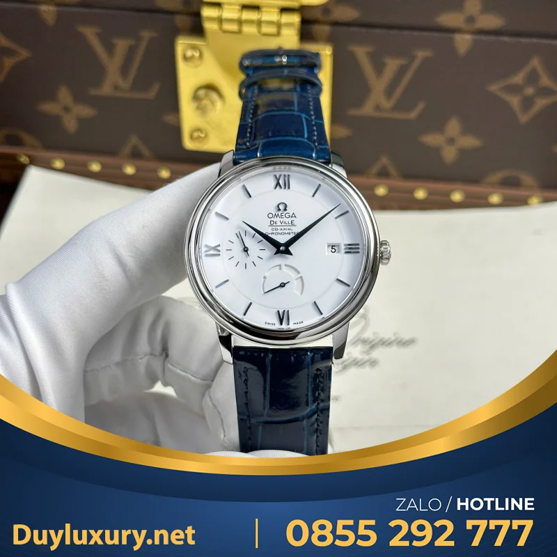 Bộ Sưu Tập Đồng Hồ Omega De Ville Prestige Power Reserve Rep 1 1 Dây Da 39.5mm