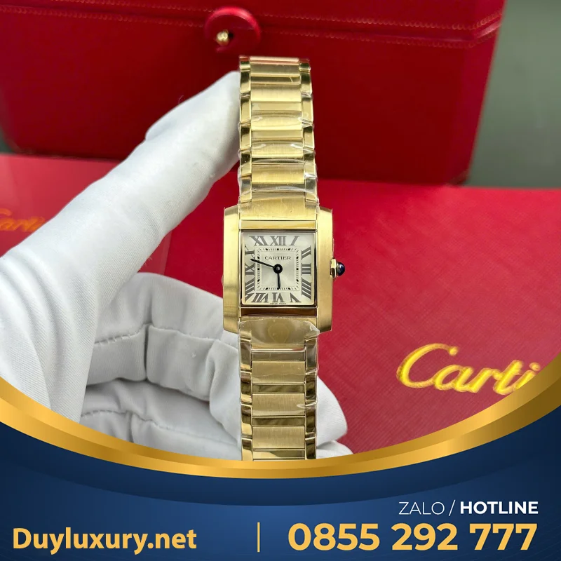 Đồng Hồ Cartier Tank Francaise Ladies Small Model— Size 21.2Mm X 25.7Mm— Máy Pin Quartz Ronda Thuỵ Sỹ— M1 Factory