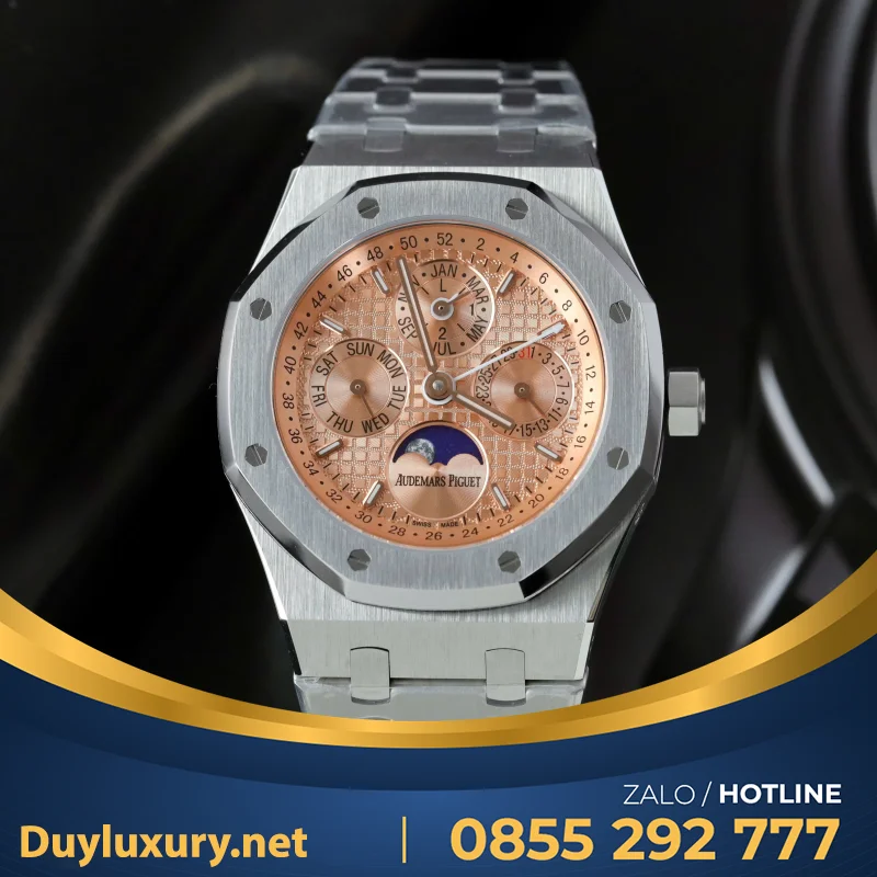 Đồng Hồ Audemars Piguet 26574 Replica Cao Cấp Mặt Cá Hồi Dây Kim Loại 41mm