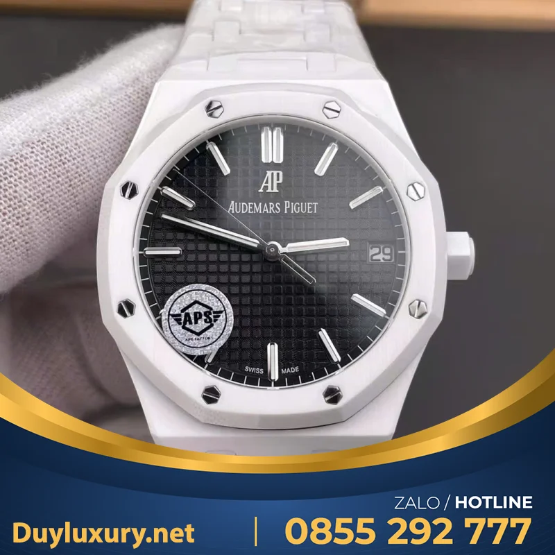 Đồng Hồ Audemars Piguet Royal Oak Offshore 15707Cb Bằng Gốm Trắng, Máy Aps Factory 42Mm, Bản Sao Tốt Nhất