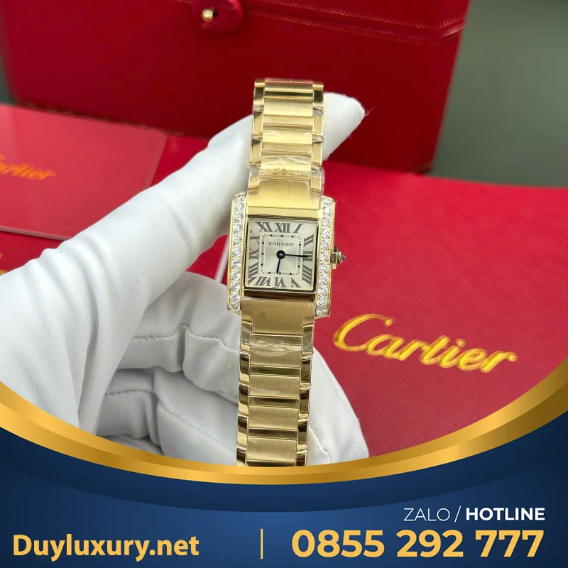 Đồng Hồ Cartier Tank Francaise Ladies Replica 11 Gold21.2x 25.7mm