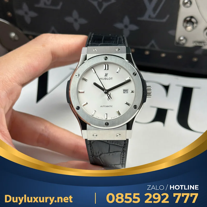 Đồng Hồ Hublot Classic Fusion King White Black Replica 1:1 Nhà Máy JJF 38mm