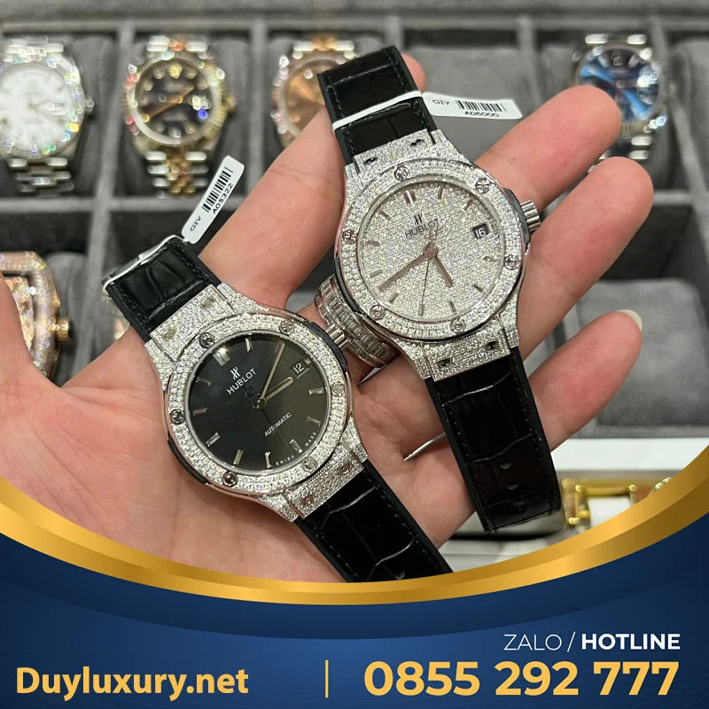 Đồng Hồ Hublot Độ Full Kim Cương Moissanite Hbf 38Mm