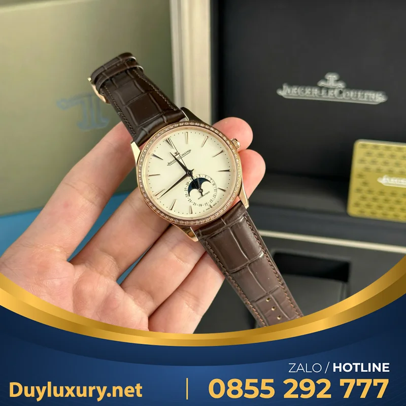 Đồng Hồ Jaeger Lecoultre Chế Tác Master Ultrathin Moon Màu Đen 39Mm