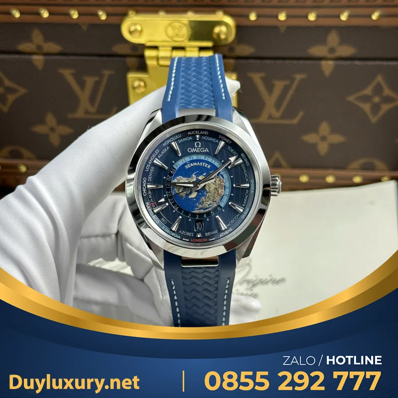 Đồng Hồ Omega Aqua Terra Worldtimer Replica 1:1 Thụy Sỹ VS Factory 43mm