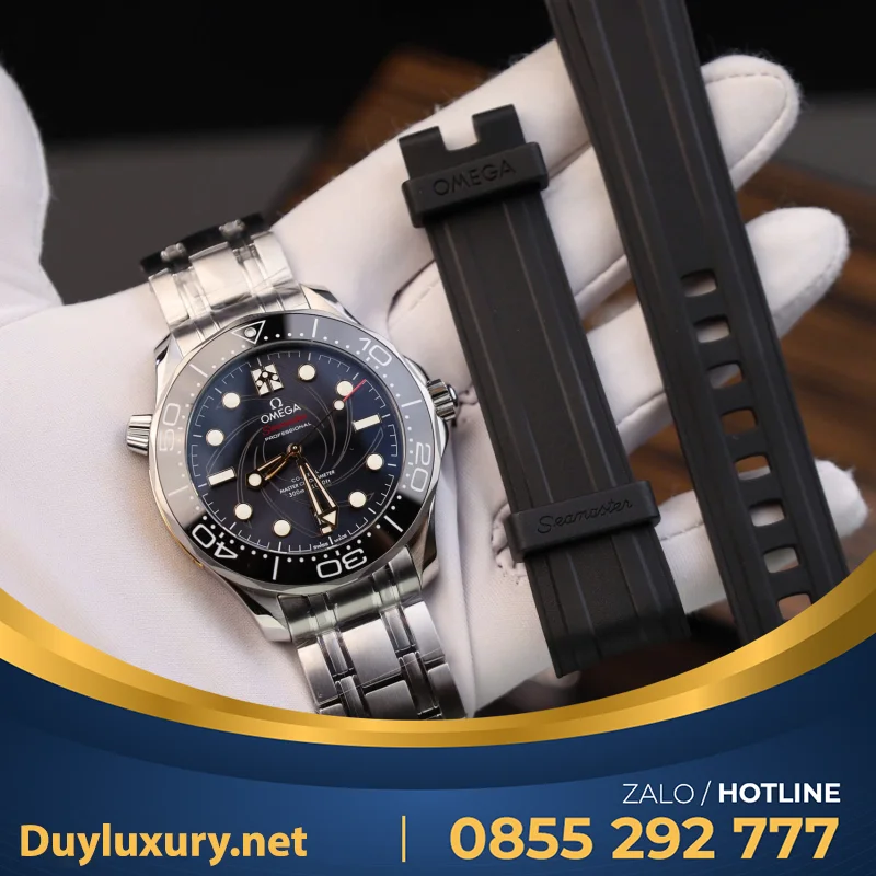 Đồng Hồ Omega Replica 11 Seamaster Diver 300M Chronograph Mặt Đen Nhà Máy N1 44mm