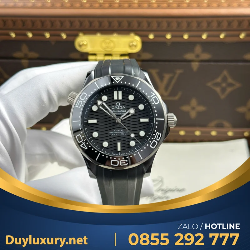 Đồng Hồ Omega Seamaster Diver 300M Replica 1:1 Mặt Số Xám viền gốm Ceramic VSF 42mm