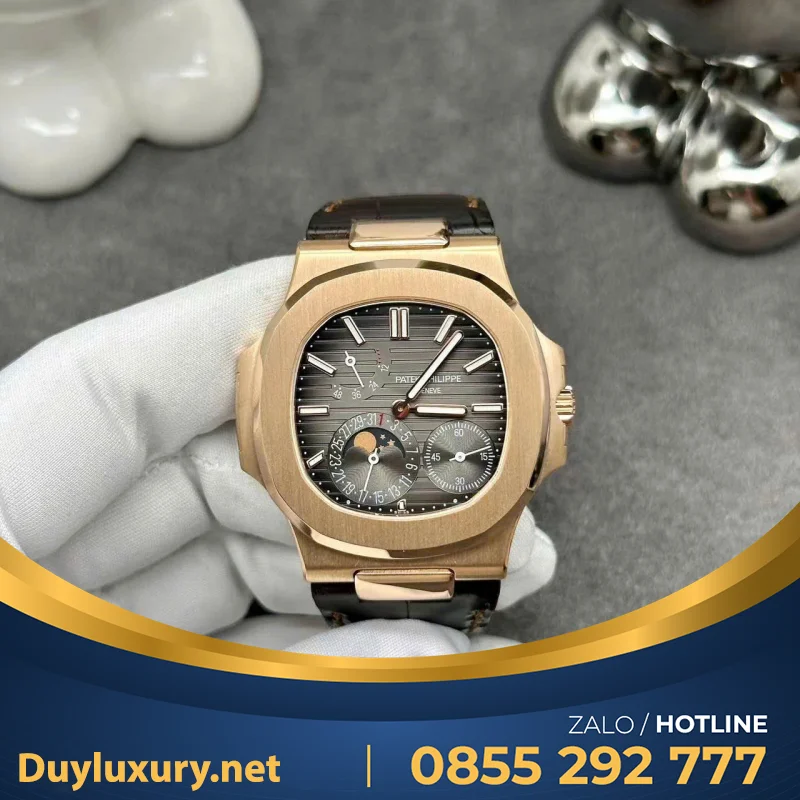 Đồng Hồ Patek Philippe 1:1 Nautilus 5712R Chế Tác Vàng Đúc 18k 40mm