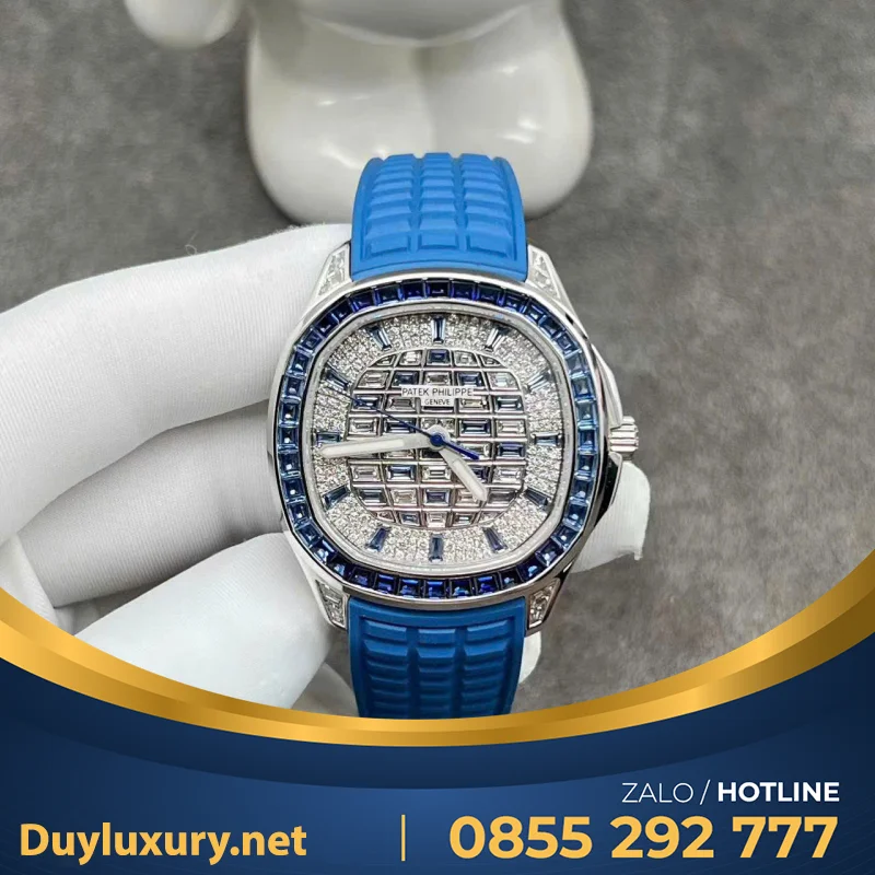 Đồng Hồ Patek Philippe Aquanaut Luce 5268/461G Chế Tác Vàng Trắng 18k Kim Cương Thiên Nhiên 38.8 mm