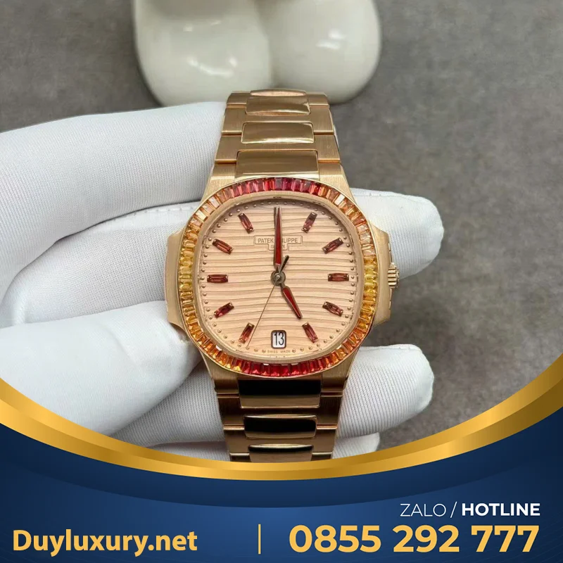 Đồng Hồ Patek Philippe Chế Tác Nautilus 7118-1300R Bọc Vàng Hồng 35.2mm