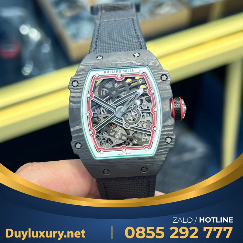 Đồng Hồ Richard Mille Rm 67-02 Italy Automatic Carbon Tpt Vỏ Cong Bản Nâng Cấp Mới Nhất