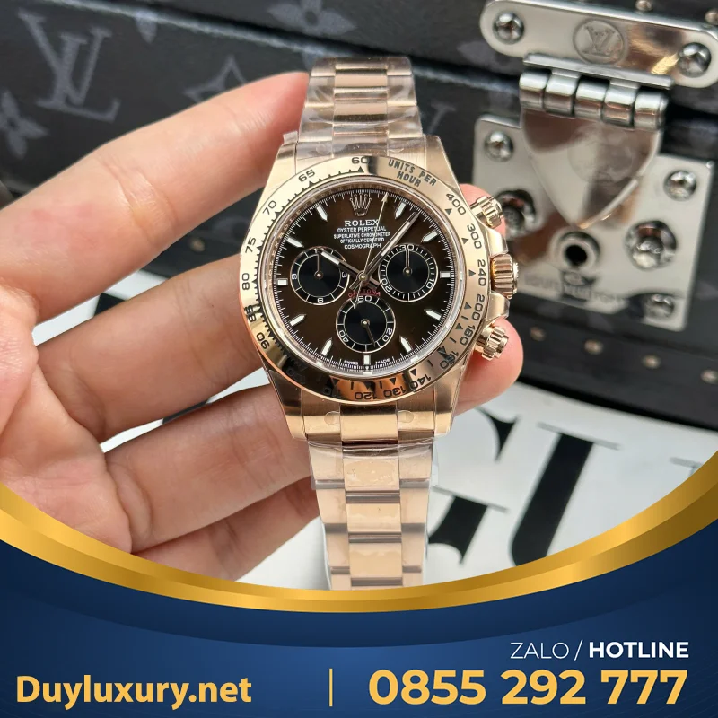 Đồng Hồ Rolex Cosmograph Daytona 126508 Clone 11 Mặt Chocolate Dây Oyster THB 40mm