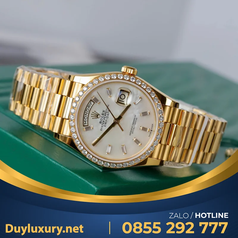 Đồng Hồ Rolex DateJust 278285 Replica 1:1 Nữ Bọc Vàng Đính Đá Swarovski 31mm