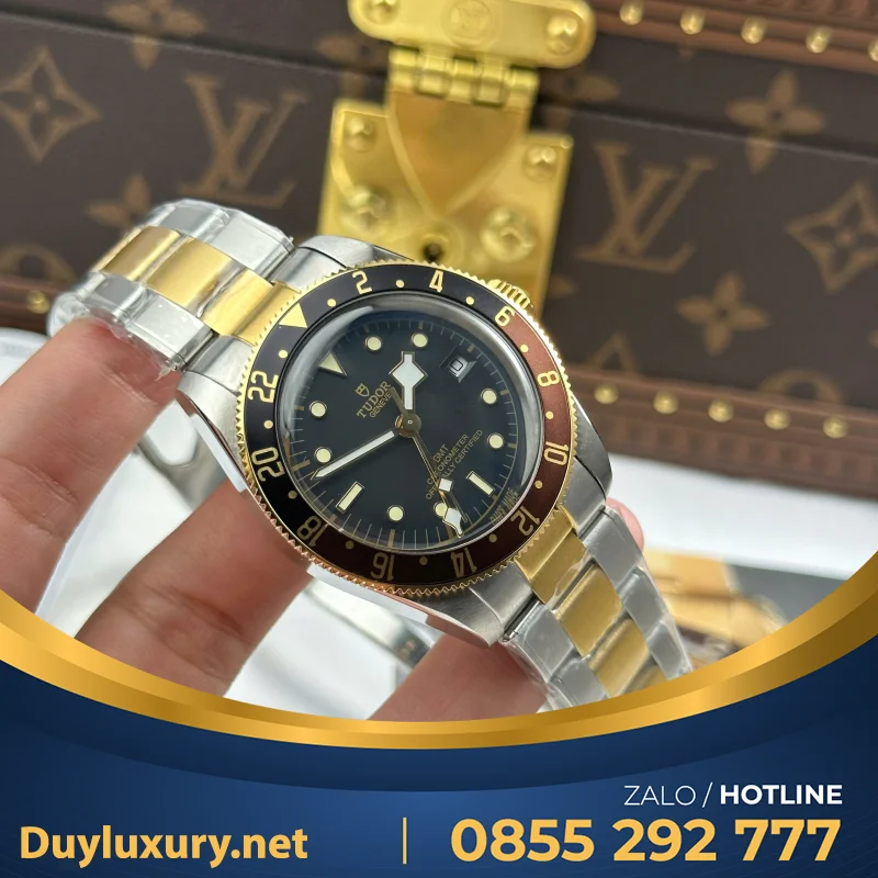 Đồng Hồ Tudor Replica 11 Black Bay Gmt S&Amp;G M79833Mn Mặt Đen Dây Kim Loại Xưởng Zf 41Mm