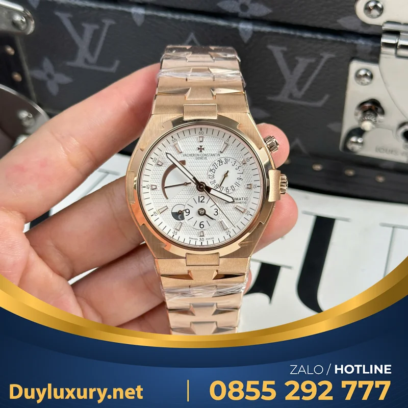 Đồng Hồ Vacheron Constantin Overseas Dual Time 47450 Chế Tác Mặt Trắng 9F 42mm