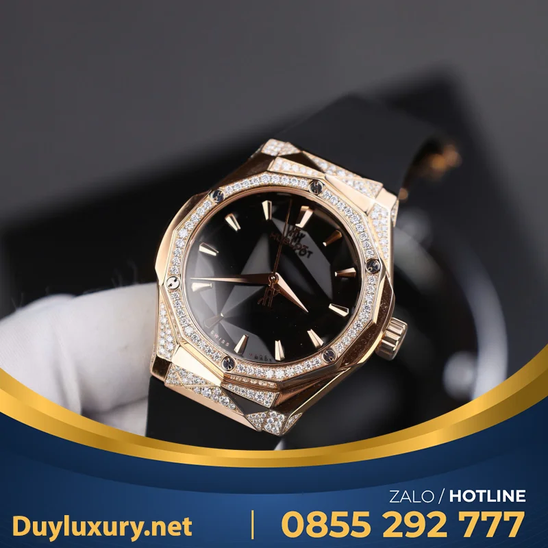 Đồng Hồ Hb Orinsky Độ Viền Zikzak Moissanite Đã Kđ  Size 39Mm