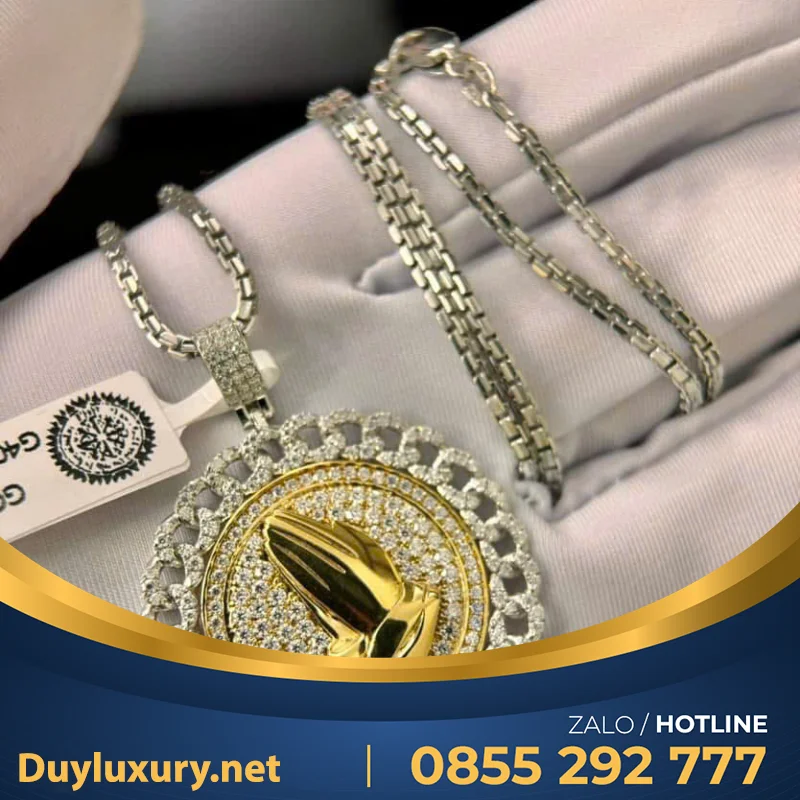 Mặt Dây Chuyền Vàng Trắng Thiết Kế