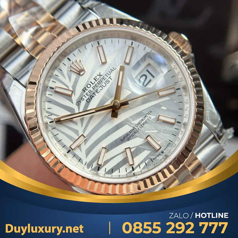 Đồng Hồ Rolex Datejust 126331 Dial Lá Cỏ Size 36Mm• Máy Cal3235 Dandong Tích Cót 70H• Vs Factory