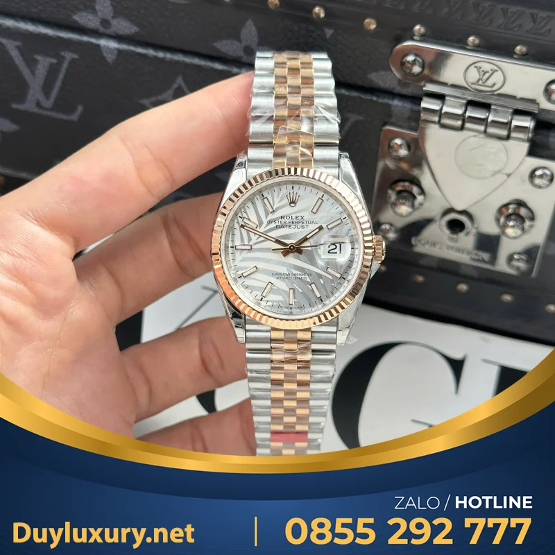 Đồng Hồ Rolex Datejust 126331 Dial Lá Cỏ Size 36Mm• Máy Cal3235 Dandong Tích Cót 70H• Vs Factory