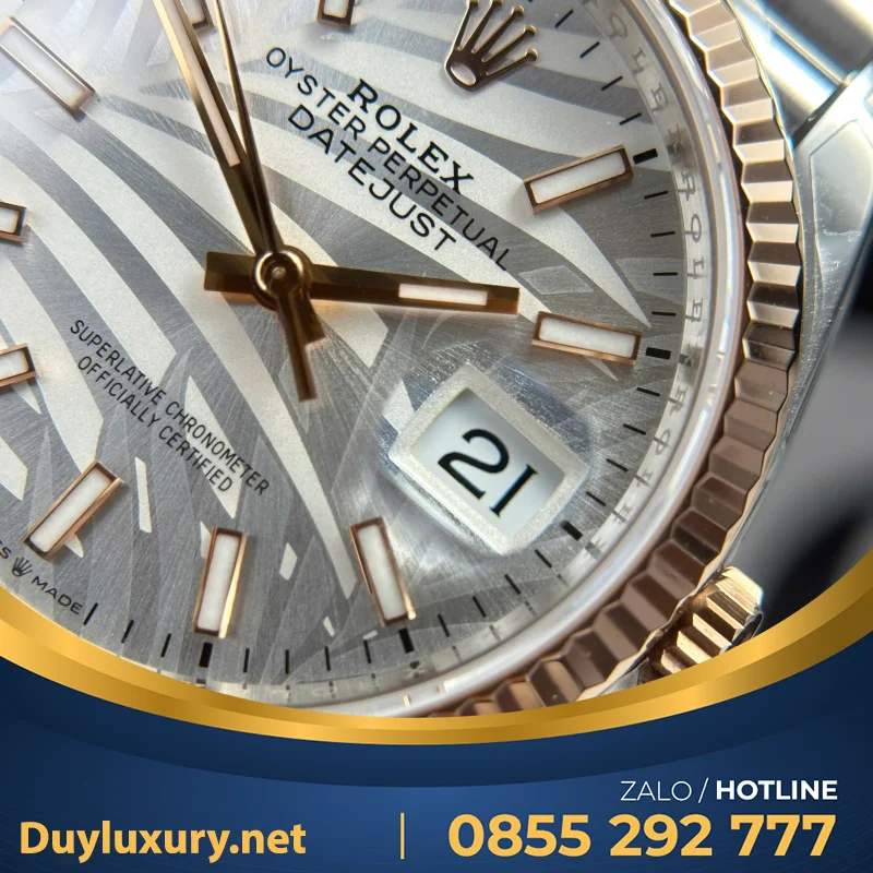 Đồng Hồ Rolex Datejust 126331 Dial Lá Cỏ Size 36Mm• Máy Cal3235 Dandong Tích Cót 70H• Vs Factory