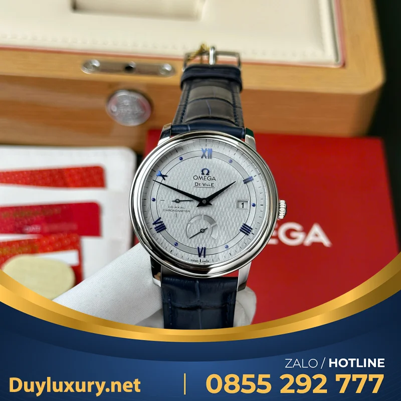 Bộ Sưu Tập Đồng Hồ Omega De Ville Prestige Power Reserve Rep 11 Dây Da 39.5mm