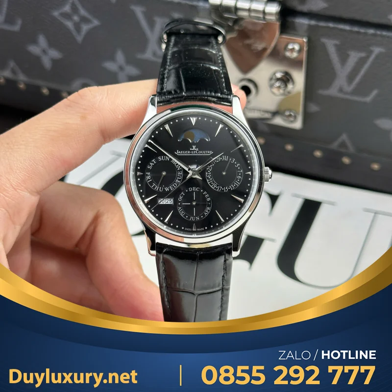 Đồng Hồ Jaeger LeCoultre Replica 11 Master Ultrathin Perpetual Calendar Mặt Đen Nhà Máy VR 39mm