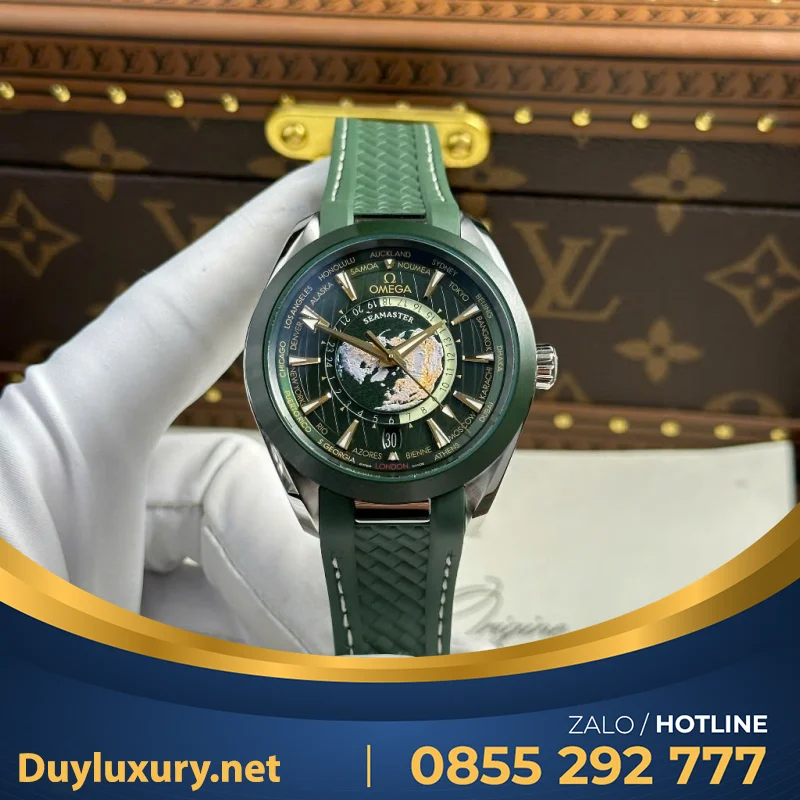 Đồng Hồ Omega Aqua Terra Worldtimer Replica 1:1 Thụy Sỹ VS Factory 43mm