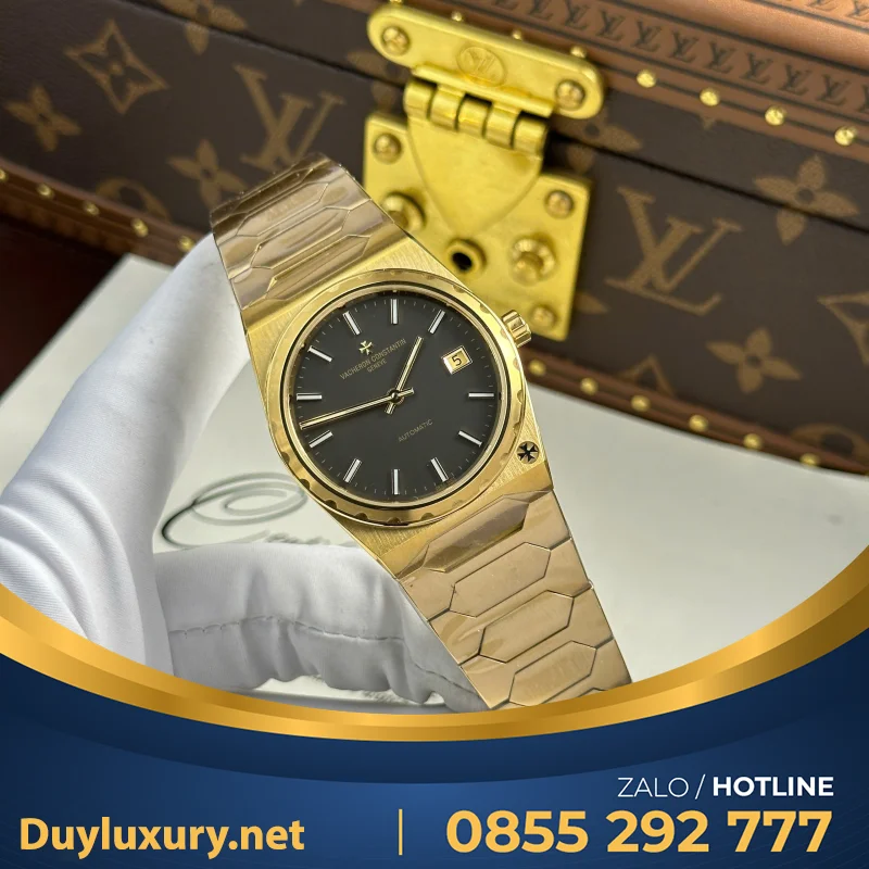 Đồng Hồ Vacheron Constantin Historiques 222 Rep 11 Cao Cấp Mặt Đen Nhà Máy 8F 37mm