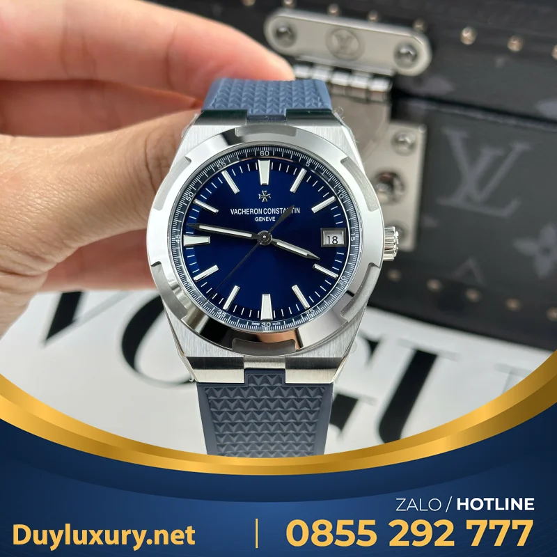 Đồng Hồ Vacheron Constantin Overseas 4500V Mặt Xanh Dây Da Nhà Máy PPF 41mm