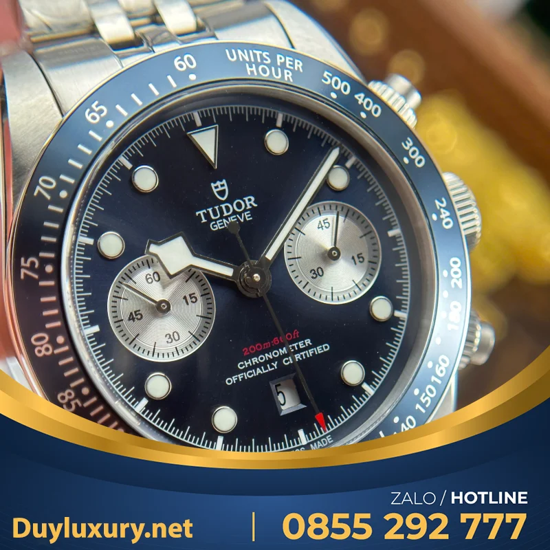 Đồng Hồ Tudor Black Bay Chronograph• Size 41Mm• Máy Eta7750 Chạy Full Kim Full Chức Năng Chronograph